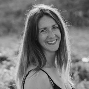 Profile head shot in black and white of Krissie Leyland founder of Kollectify